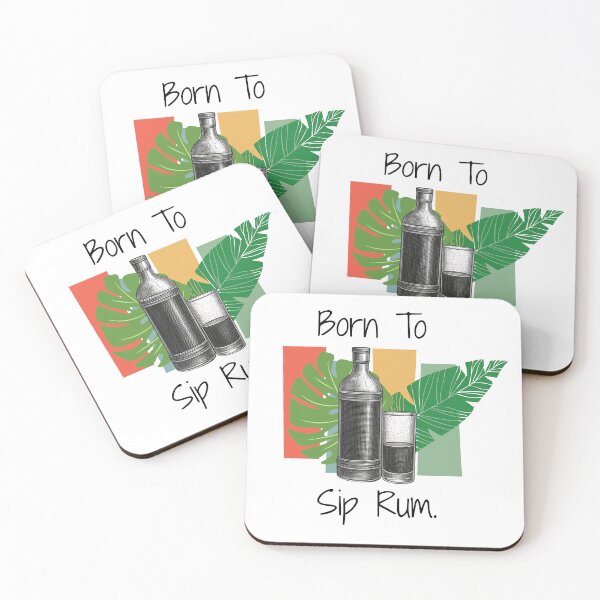 Item preview, Born to sip rum | Funny Rum Lover Tropical Cocktail Shirt designed and sold by luckyhue.