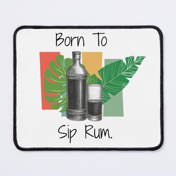 Item preview, Born to sip rum | Funny Rum Lover Tropical Cocktail Shirt designed and sold by luckyhue.