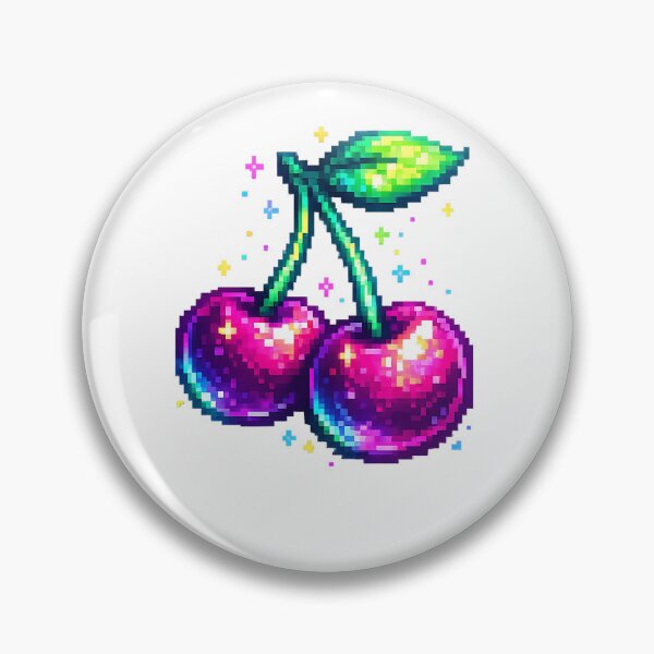 Item preview, Neon Pixel Cherries Retro 8-Bit Gaming Fruit Design designed and sold by NucciCollective.