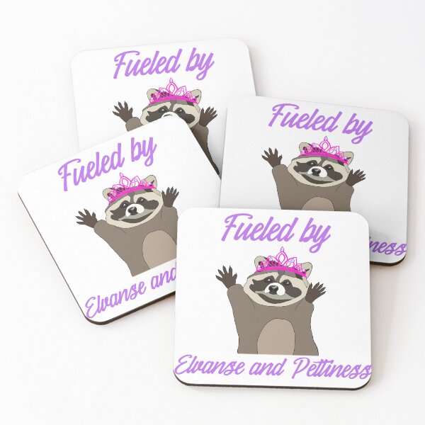 Item preview, Fueled by Elvanse and Pettiness - Cute Raccoon on ADHD Medication designed and sold by Silly Little Creations.