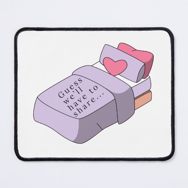 Item preview, "Only One Bed" Trope designed and sold by Nyxander's Bookish Catalogue.