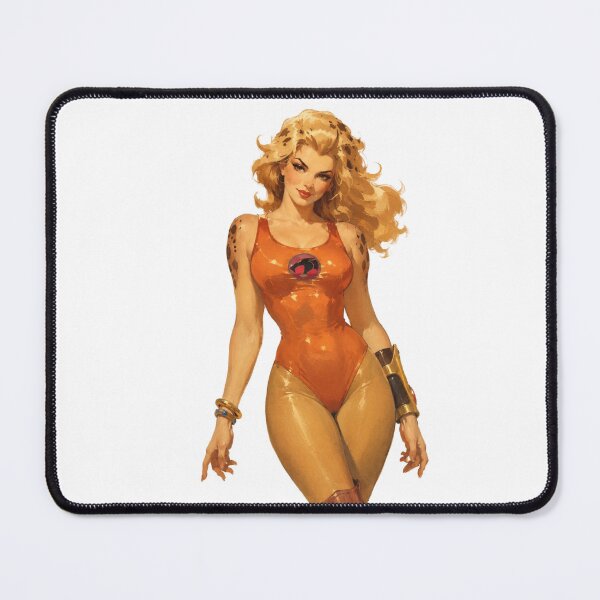 Item preview, Cheetah Heroine Pin Up | Retro Superhero Original Fan Art designed and sold by Cosplayvintage.