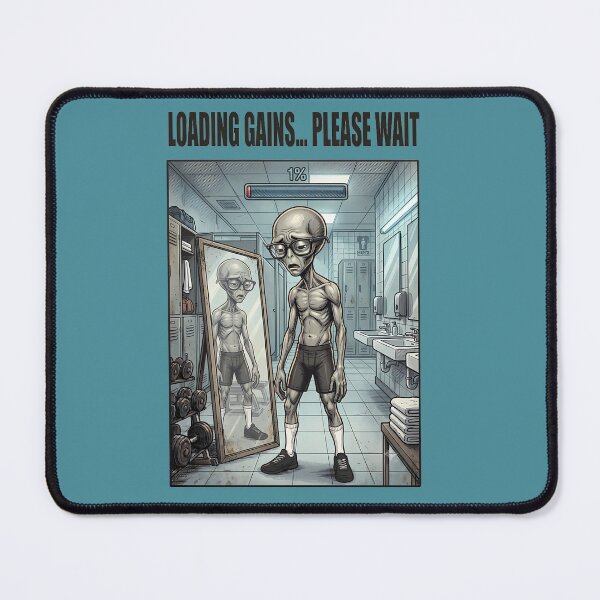 Item preview, "Loading Gains...Please Wait" – Alien Fitness Club designed and sold by NexxaStoree.