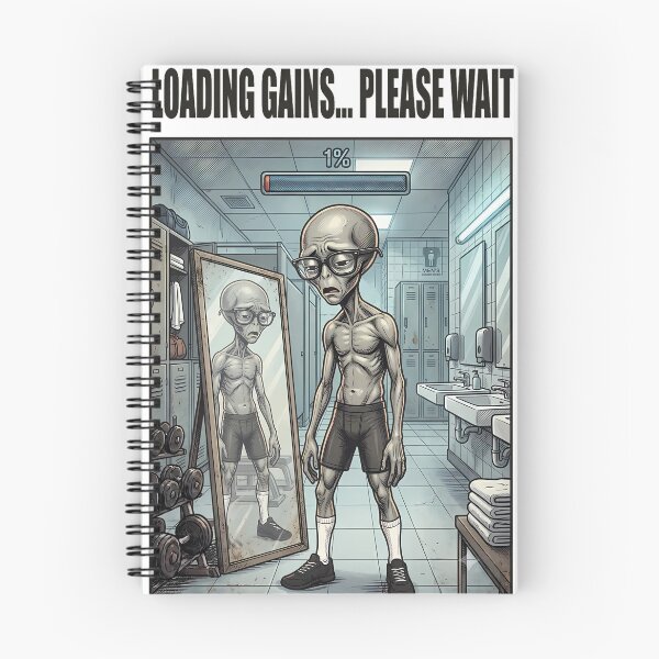 Item preview, "Loading Gains...Please Wait" – Alien Fitness Club designed and sold by NexxaStoree.