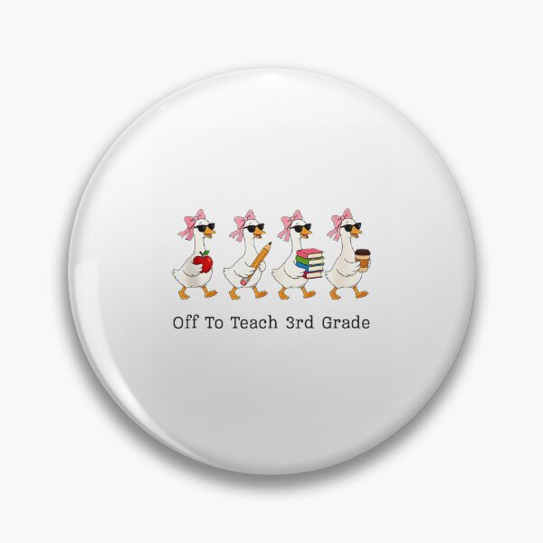 Item preview, Off To Teach 3rd Grade Funny Goose Teacher Back To School Design designed and sold by Rahamkshop.