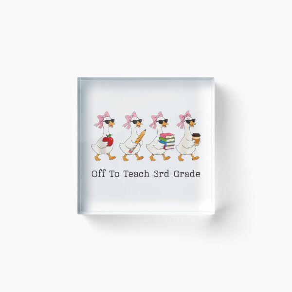 Item preview, Off To Teach 3rd Grade Funny Goose Teacher Back To School Design designed and sold by Rahamkshop.