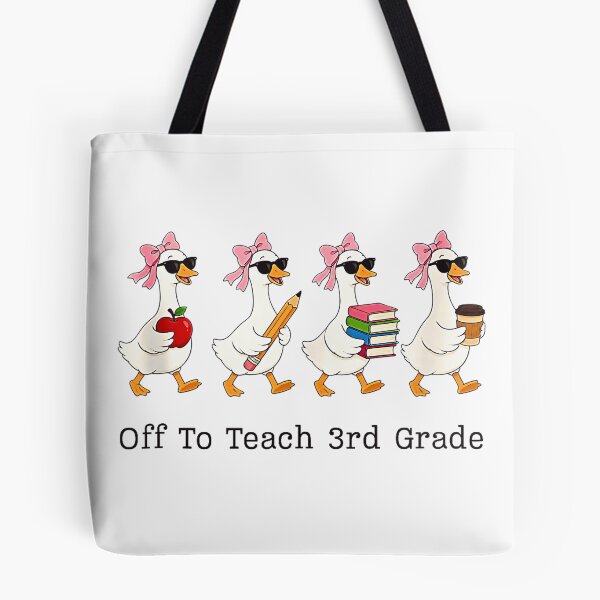 Item preview, Off To Teach 3rd Grade Funny Goose Teacher Back To School Design designed and sold by Rahamkshop.