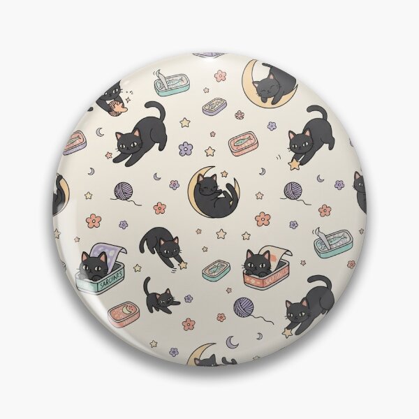 Item preview, Cute Black Cats and Sardines Aesthetic Japanese Stationery Pattern Phone Case & Print designed and sold by DigitalBeast.