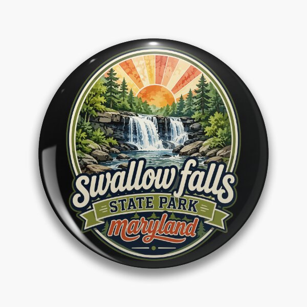 Item preview, Swallow Falls State Park Watercolor Maryland designed and sold by TomFrontierArt.