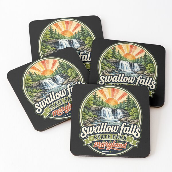 Item preview, Swallow Falls State Park Watercolor Maryland designed and sold by TomFrontierArt.