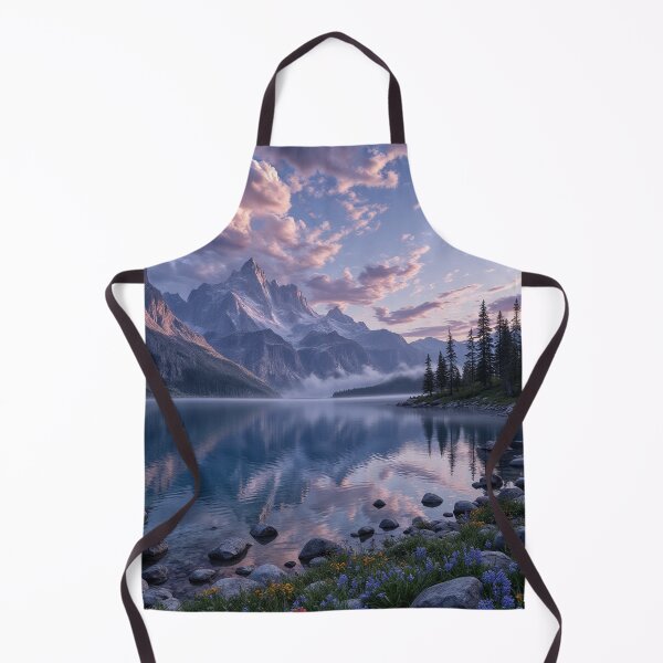 Item preview, Sunset Over the Mountain Lake designed and sold by Crazy Ronald.