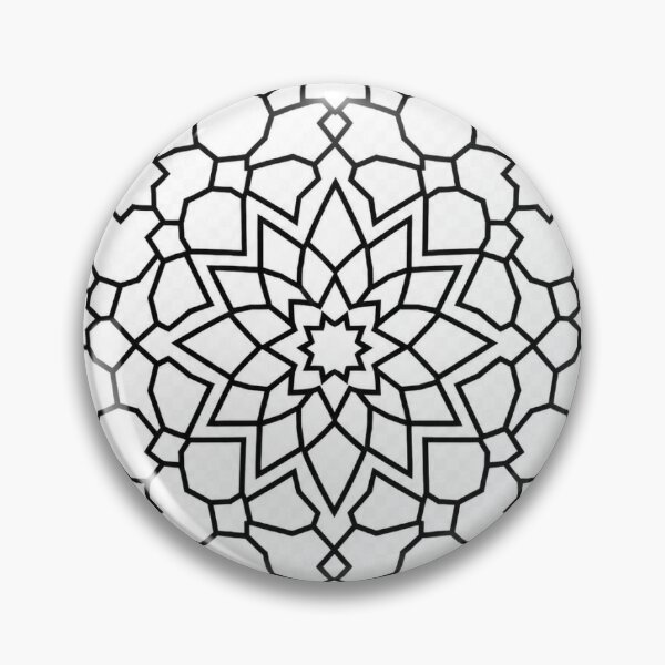 Item preview, Imperial Eightfold Harmony | Premium Islamic Geometric Pattern | Black and White Vector designed and sold by DesertInkArt.