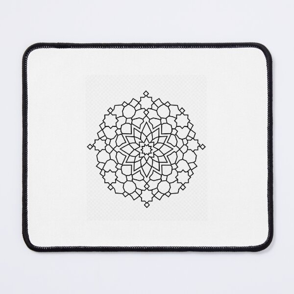 Item preview, Imperial Eightfold Harmony | Premium Islamic Geometric Pattern | Black and White Vector designed and sold by DesertInkArt.