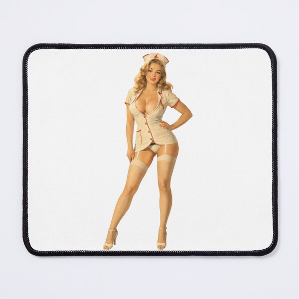 Item preview, Vintage Nurse Pin Up | Classic Retro Glamour Original Illustration designed and sold by Cosplayvintage.