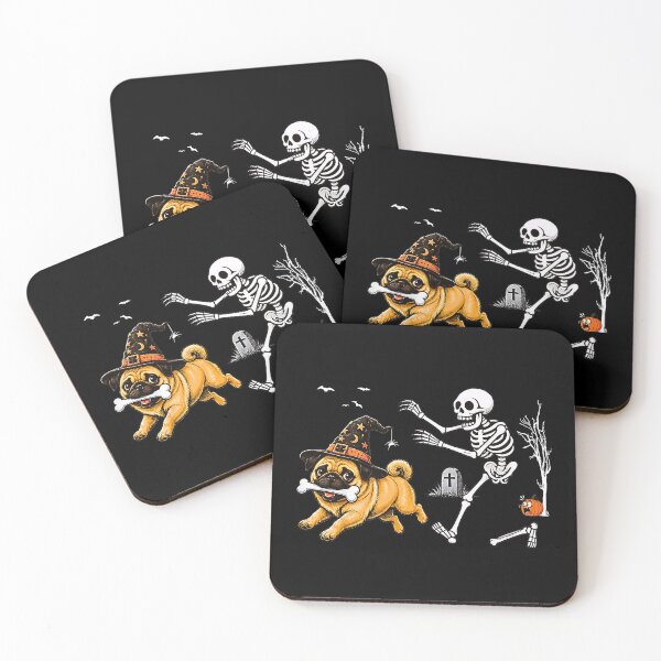 Item preview, Funny Dog Skeleton Hand Boop Halloween Pug Dog designed and sold by Rahamkshop.