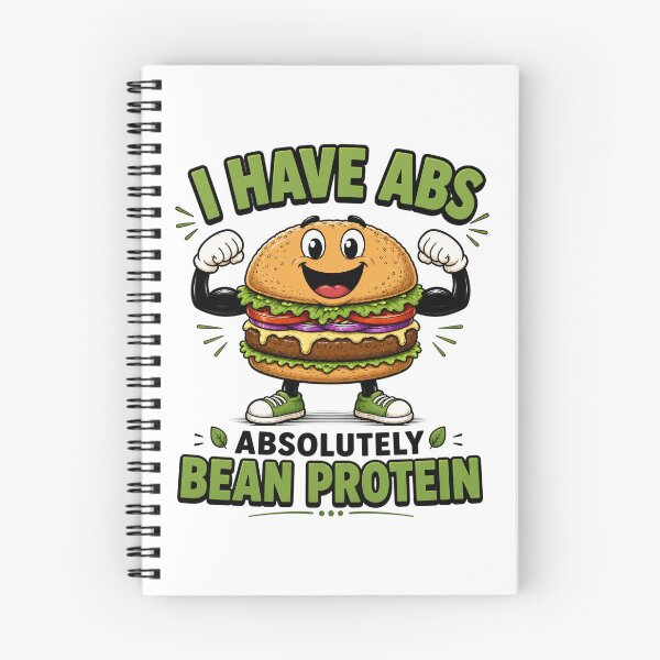 Item preview, I Have Abs Absolutely Bean Protein Vegan Burger Design. designed and sold by The-T-In-Retro.