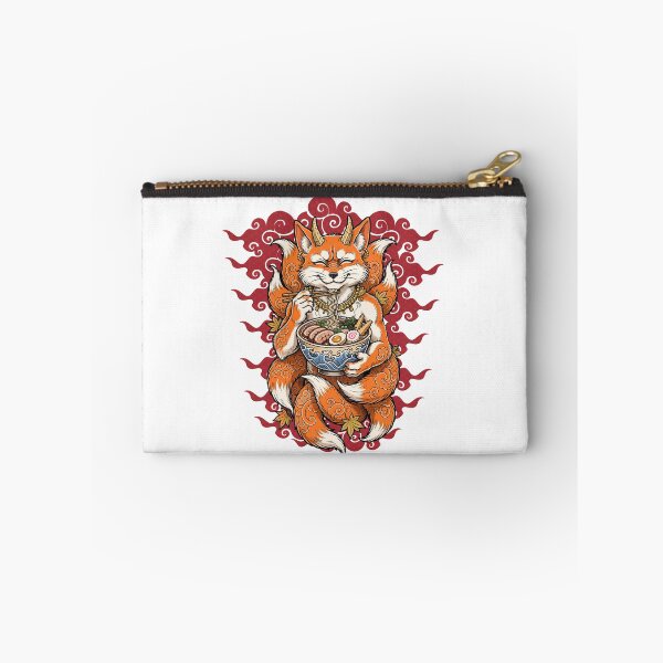 Item preview, Ramen Oni Kitsune - Japanese Nine Tailed Fox Eating Ramen designed and sold by Neurospicy Trolls.