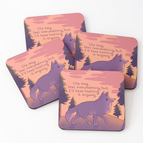 Item preview, "Life May Feel Overwhelming" Sunset Wolf designed and sold by thelatestkate.