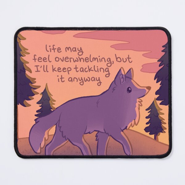 Item preview, "Life May Feel Overwhelming" Sunset Wolf designed and sold by thelatestkate.