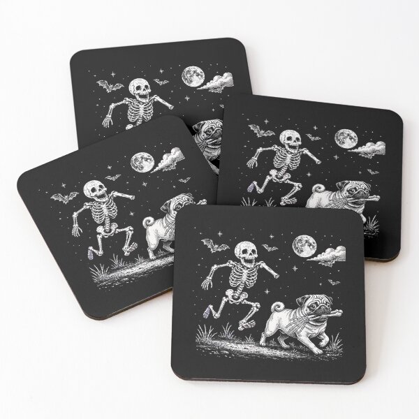 Item preview, Funny Dog Skeleton Hand Boop Halloween Pug Dog designed and sold by Rahamkshop.