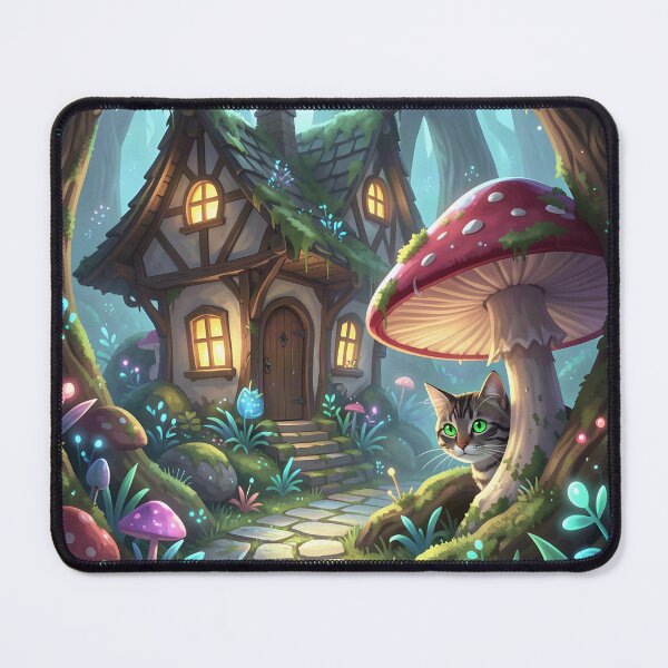 Item preview, Enchanted Forest Cottage and it's Watch-cat designed and sold by Fanta-sticky.