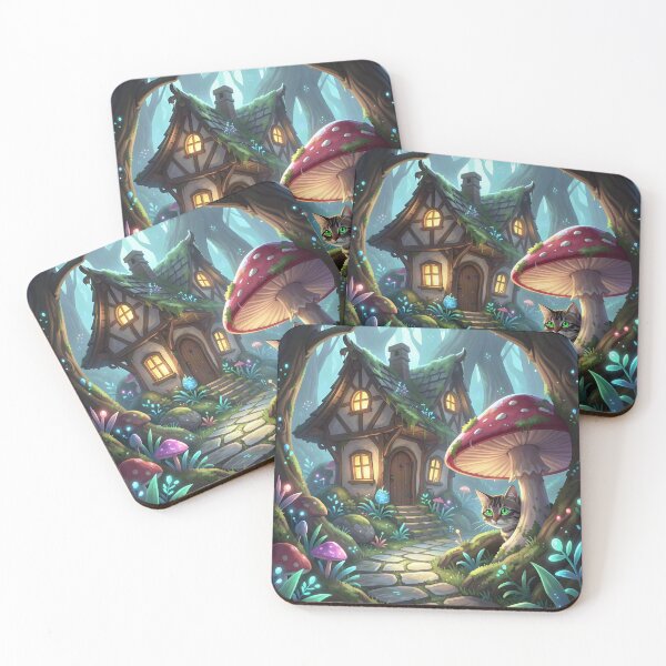 Item preview, Enchanted Forest Cottage and it's Watch-cat designed and sold by Fanta-sticky.