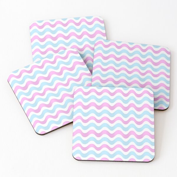 Item preview, 3D Abstract wave pattern- Blue and pink shade designed and sold by Pattern Petals.