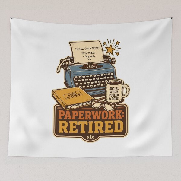 Item preview, Retired Social Worker Vintage Retirement Humor Design designed and sold by AMICO77.