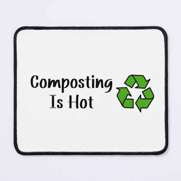 Item preview, "Composting Is Hot" Funny Composting Label designed and sold by SlimyFish.