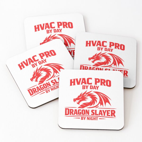Item preview, HVAC Pro By Day, Dragon Slayer By Night - Bold Tech Humor Design designed and sold by FrozenHeat97.