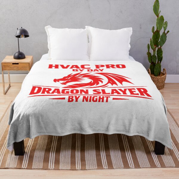 Item preview, HVAC Pro By Day, Dragon Slayer By Night - Bold Tech Humor Design designed and sold by FrozenHeat97.