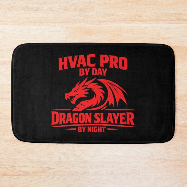 Item preview, HVAC Pro By Day, Dragon Slayer By Night - Bold Tech Humor Design designed and sold by FrozenHeat97.