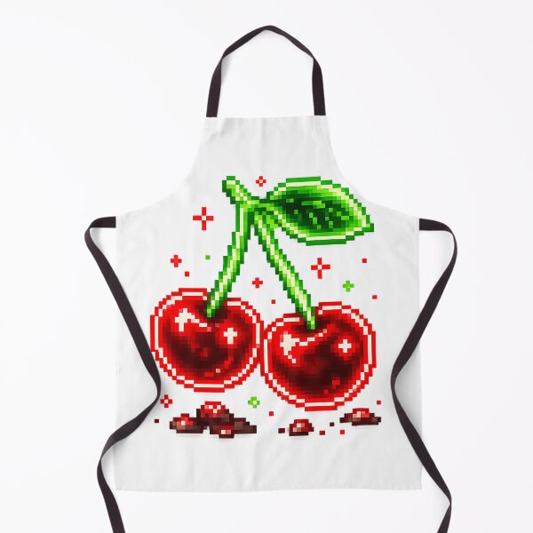 Item preview, Neon Red Pixel Cherries Retro 8-Bit Arcade Gaming Design designed and sold by NucciCollective.