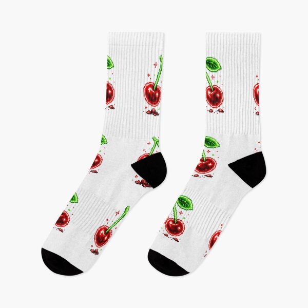 Item preview, Neon Red Pixel Cherries Retro 8-Bit Arcade Gaming Design designed and sold by NucciCollective.