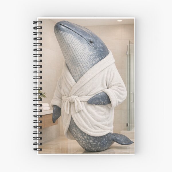 Item preview, Snug Bathrobe Blue Whale designed and sold by Sillytoe.