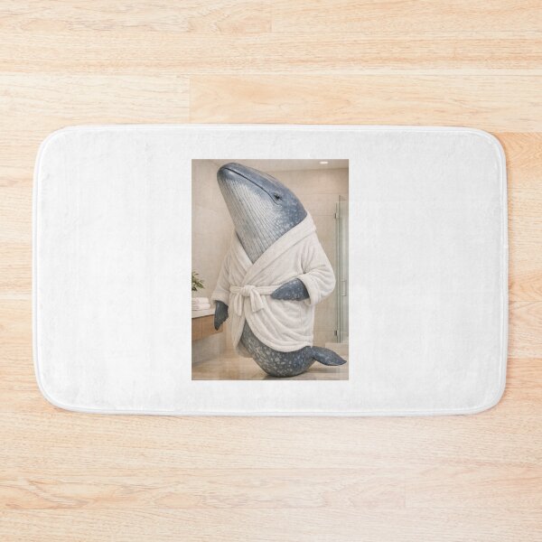 Item preview, Snug Bathrobe Blue Whale designed and sold by Sillytoe.