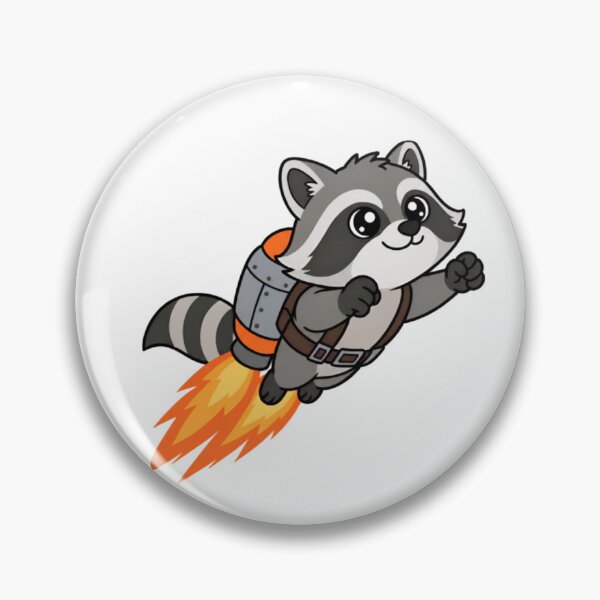 Artikelvorschau, Waschbär mit Jetpack fliegt entworfen und verkauft von Only Degens.