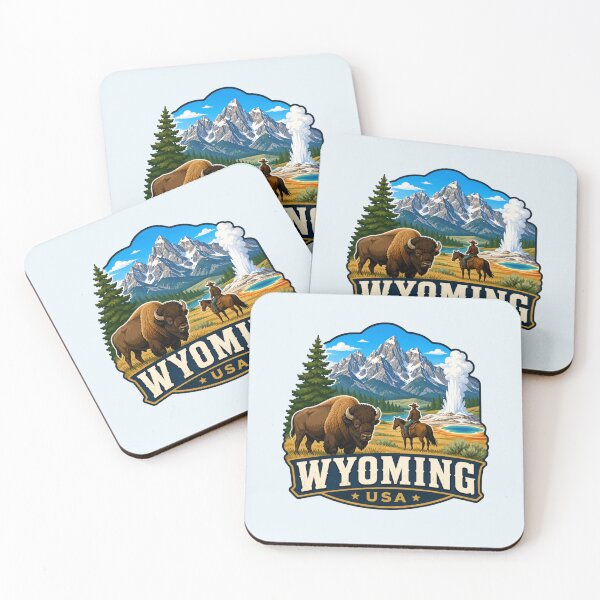 Item preview, Wyoming - Yellowstone, Bison and Grand Teton designed and sold by Myra365Art.