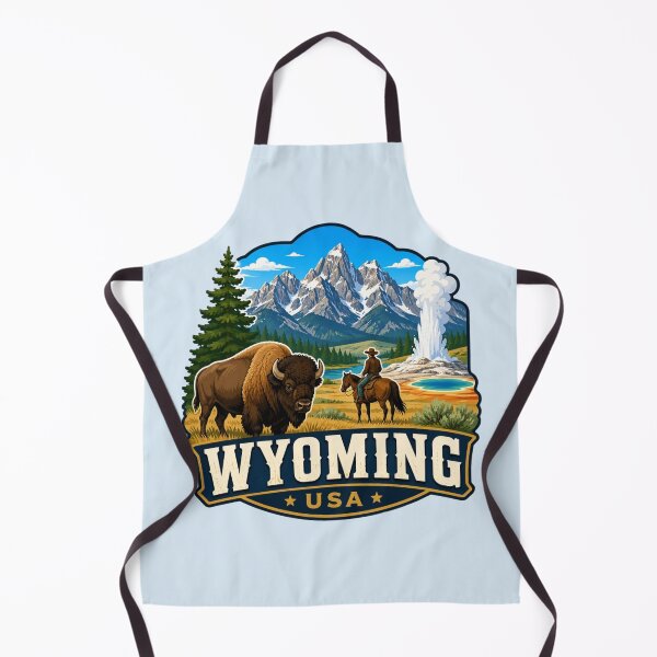 Item preview, Wyoming - Yellowstone, Bison and Grand Teton designed and sold by Myra365Art.