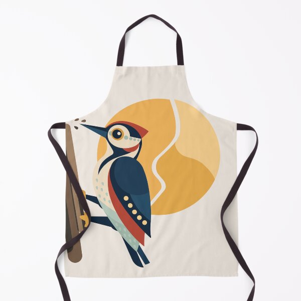 Item preview, Sunrise Woodpecker | Modern Geometric Bird Art designed and sold by Lucy Cooper.