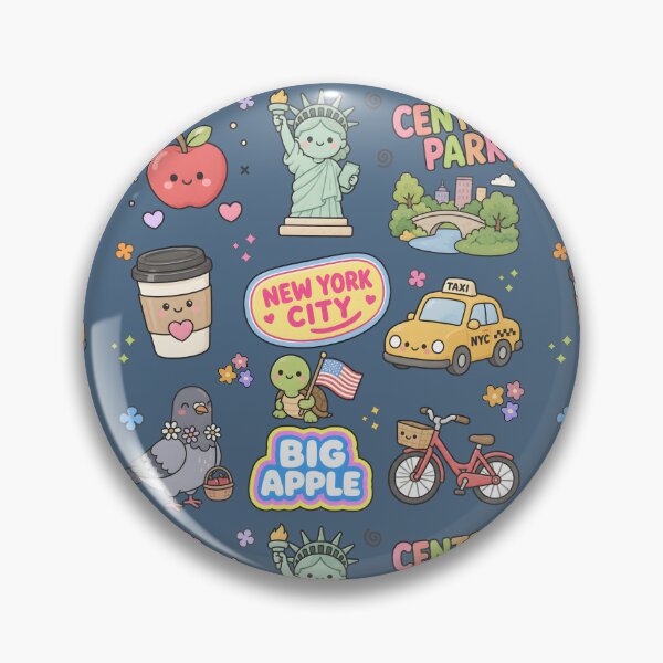 Item preview, NYC Cute Collage Pastel Seamless Pattern designed and sold by HowToCanadian.