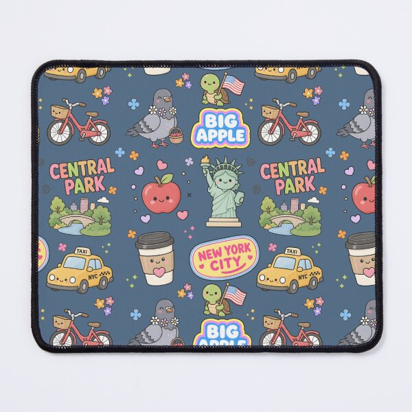 Item preview, NYC Cute Collage Pastel Seamless Pattern designed and sold by HowToCanadian.