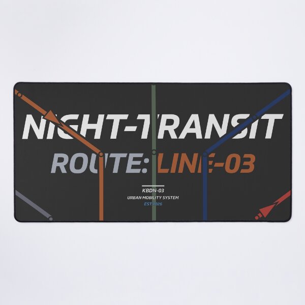 Item preview, Night Transit System Map - Route Line 03 | Isometric Schematic designed and sold by KozbiDesign.