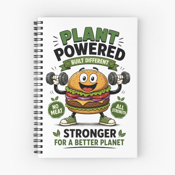 Item preview, Plant Powered Built Different Vegan Burger Fitness Design. designed and sold by The-T-In-Retro.