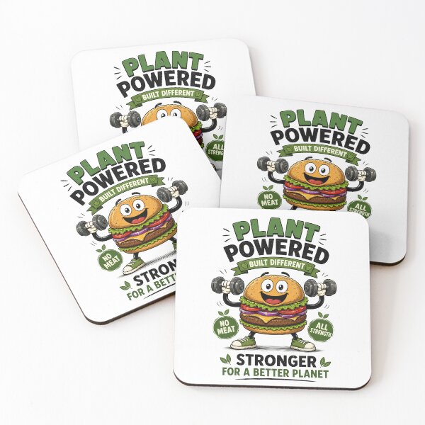Item preview, Plant Powered Built Different Vegan Burger Fitness Design. designed and sold by The-T-In-Retro.