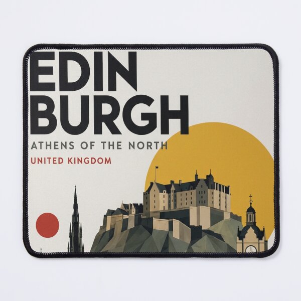 Item preview, Edinburgh City Scotland Original Custom Vintage Poster Wall Art Design designed and sold by Cool Robot Bro..
