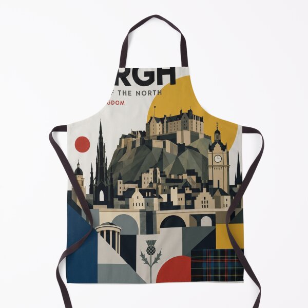 Item preview, Edinburgh City Scotland Original Custom Vintage Poster Wall Art Design designed and sold by Cool Robot Bro..