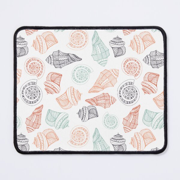 Item preview, Seashells Seamless Pattern | Cute Coastal Ocean Shell Design | Soft Beach Aesthetic Print designed and sold by SimpleVibeStudios.
