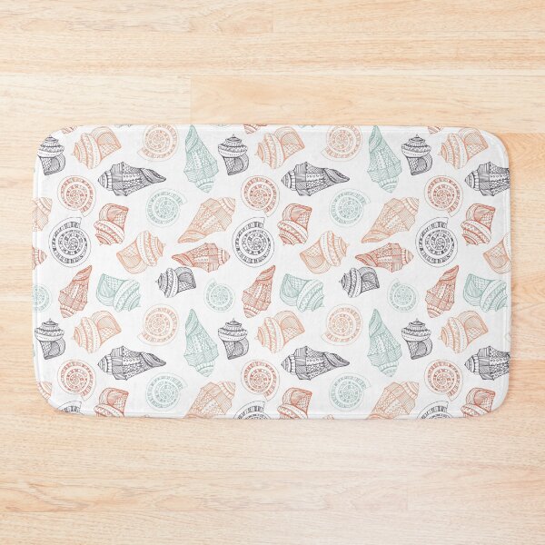 Item preview, Seashells Seamless Pattern | Cute Coastal Ocean Shell Design | Soft Beach Aesthetic Print designed and sold by SimpleVibeStudios.