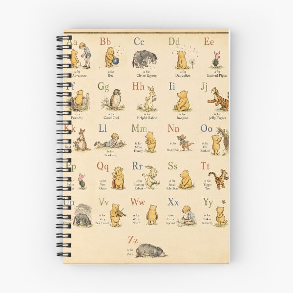 Item preview, Vintage Winnie the Pooh Alphabet Chart Storybook Nursery Print for Children designed and sold by RickE.